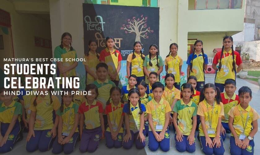 Mathura’s Best CBSE School: Students Celebrating Hindi Diwas with Pride
